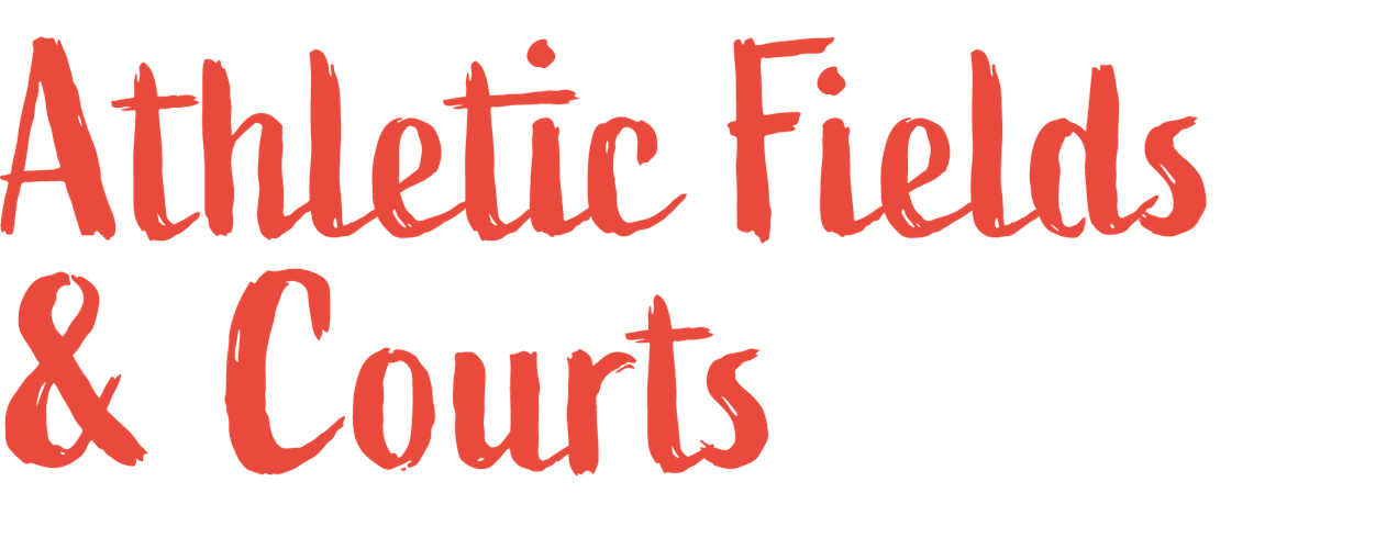 athletic fields courts title image red