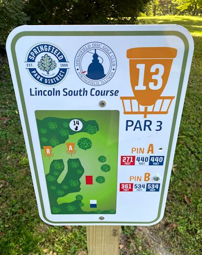 new lincoln park south disc golf course signs